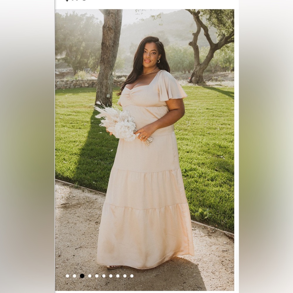 Nicole Maxi Dress in Champagne Luxe Satin: Show me your mumu.